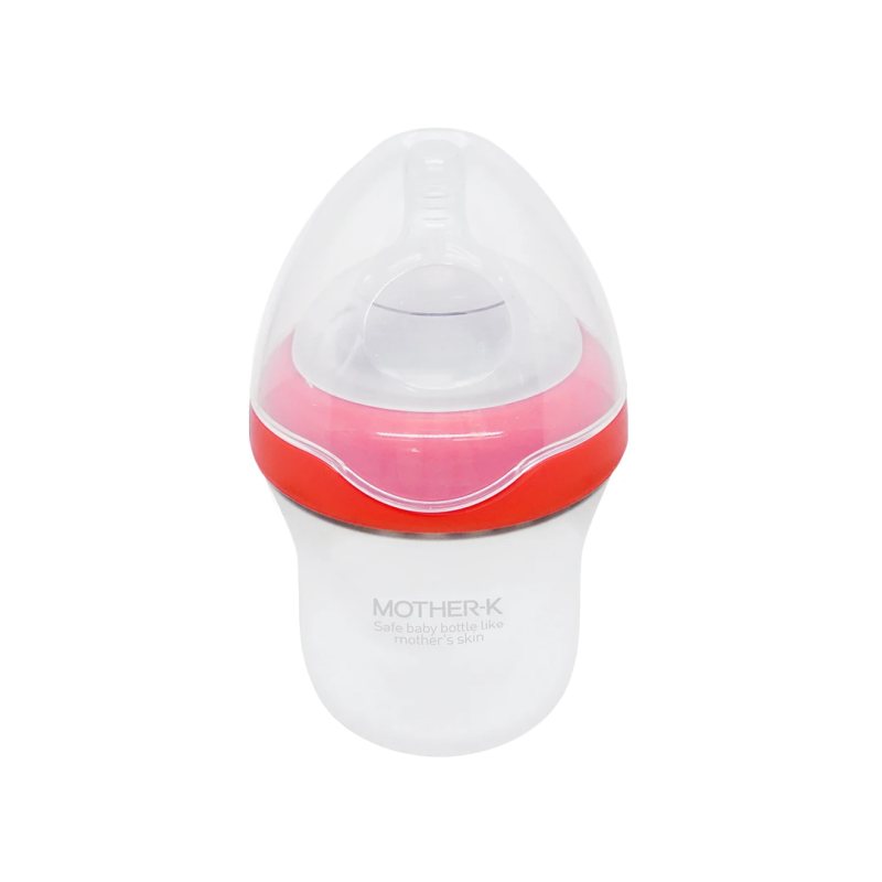 MOTHER-K buteliukas maitinimo silikoniniai (raudonas), Vnt, 180 ml