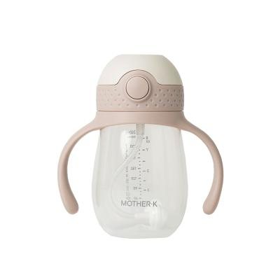 Mother-K HUG PP pagrindo gertuvė su šiaudeliu, ., Beige, 240 ml