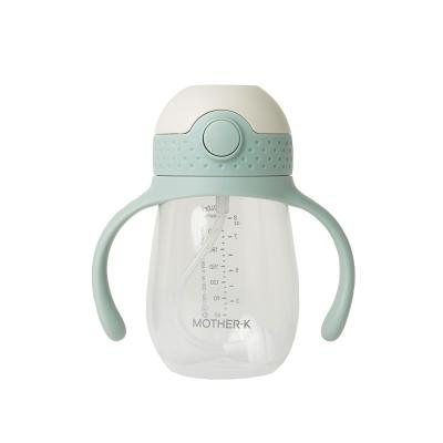Mother-K HUG PP pagrindo gertuvė su šiaudeliu, ., Mint, 240 ml