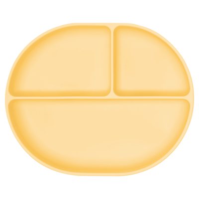 Mother-K Silikoninė prilimpanti lėkštė su skyreliais, Lemon, nuo 6mėn.
