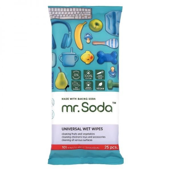 MR. SODA drėgnos servetėlės, 25 vnt