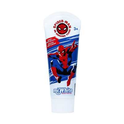 Mr. White SPIDER-MAN dantų pasta vaikams, mėtų skonio, 3-., 75 ml, 6 m