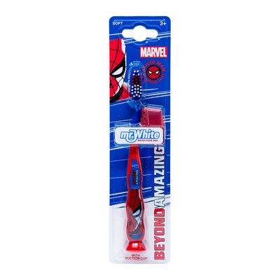 Mr. White SPIDER-MAN minkštas dantų šepetėlis vaikams nuo ., 1 vnt., 3 m