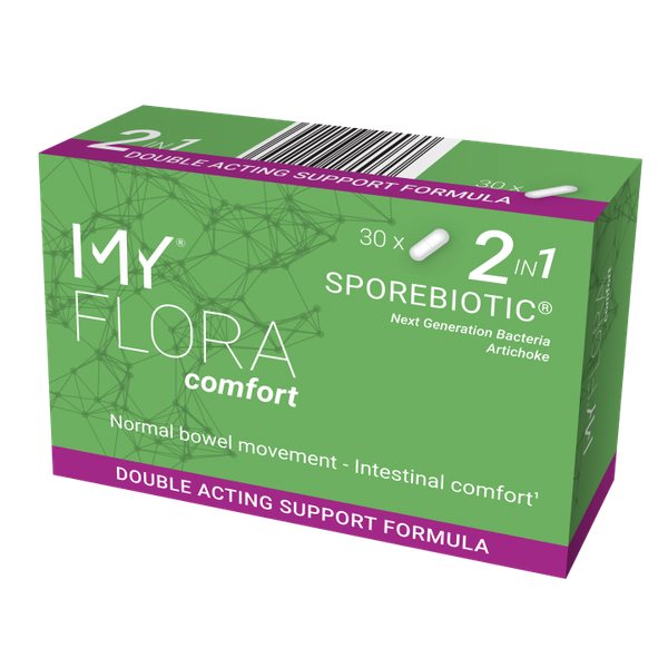 MY FLORA maisto papildas gyvybingos bakterijos COMFORT SPOREBIOTICS, 30 kaps.