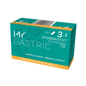 MY GASTRIC gyvybingosios bakterijos SPOREBIOTIC, nuo ., 30 kapsulių, 6 m