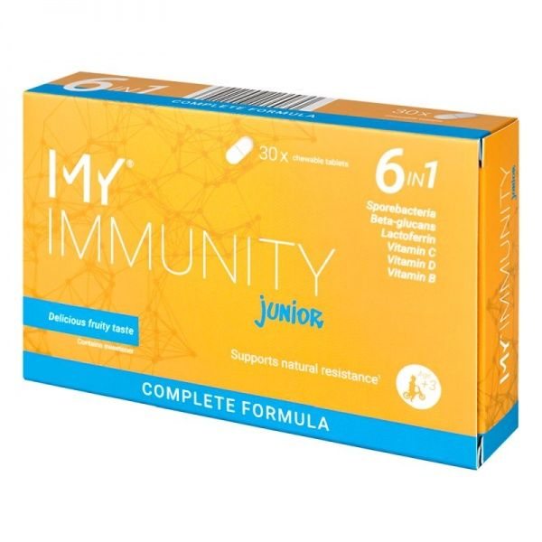 MY IMMUNITY maisto papildas JUNIOR, 30 kramtomųjų tab.