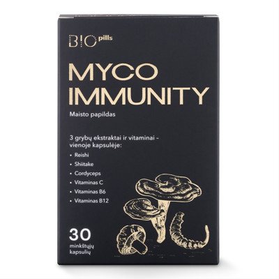 MYCO IMMUNITY, imunitetui, 30 kapsulių