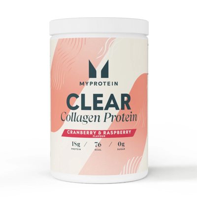 Myprotein Clear Kolageno Milteliai, Spanguolių ir aviečių skonio, 650 g