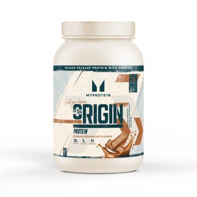 Myprotein Origin, baltymų mišinys, Karamelizuoto sausainio skonio, 1.2 kg