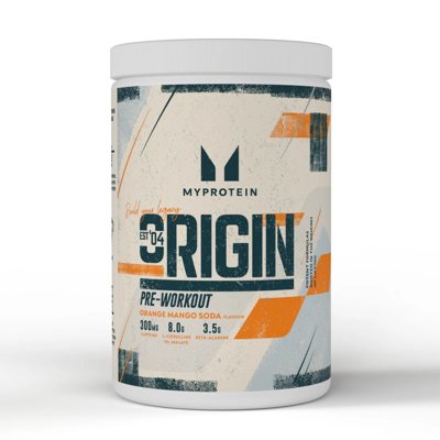 Myprotein Origin Pre Workout, prieštreniruotinis stimuliantas, Mangų- Apelsinų skonio, 600 g