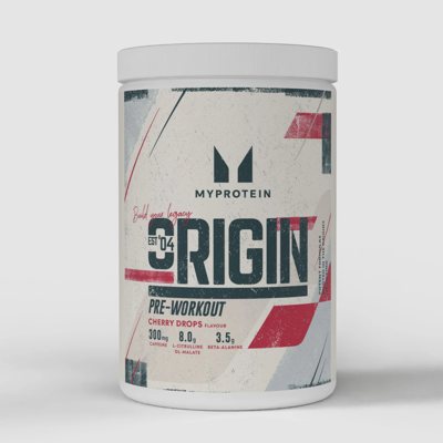 Myprotein Origin Pre Workout, prieštreniruotinis stimuliantas, Vyšnių skonio, 600 g