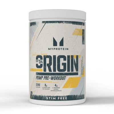 Myprotein Origin Pre Workout, stimuliantas be kofeino, Rūgštaus limonado skonio, 750 g