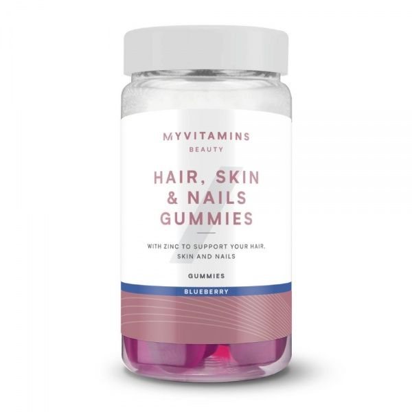 MYVITAMINS maisto papildas HAIR, SKIN & NAILS GUMMIES, mėlynių skonio, 60 guminukų