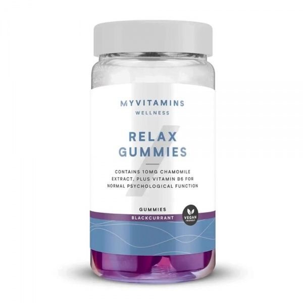 MYVITAMINS maisto papildas RELAX GUMMIES, juodųjų serbentų skonio, 60 guminukų