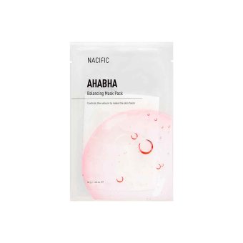 NACIFIC balansuojamoji lakštinė veido kaukė AHA/BHA BALANCING MASK, 1 vnt., 30 g