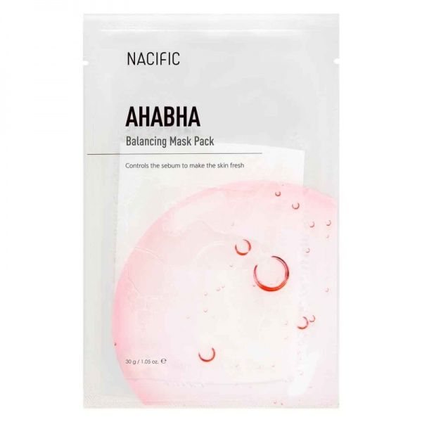 NACIFIC lakštinė veido kaukė AHA BHA BALANCING MASK, 1 vnt