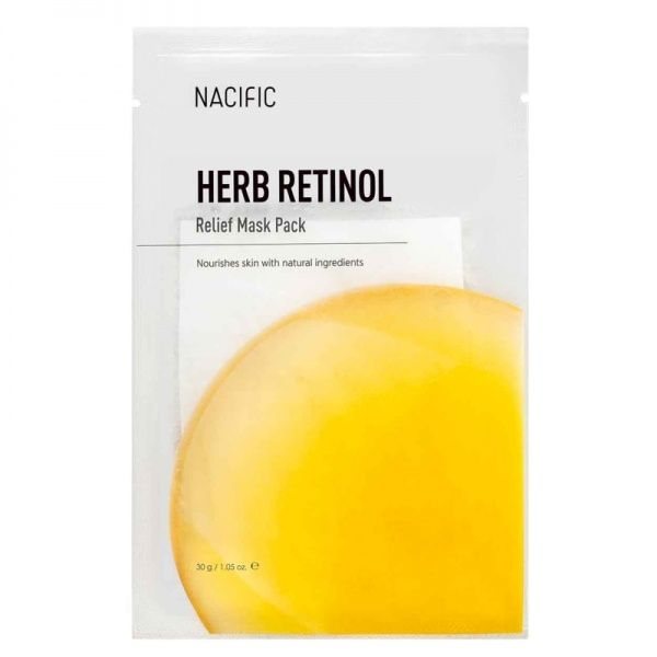 NACIFIC lakštinė veido kaukė HERB RETINOL MASK PACK, 1 vnt