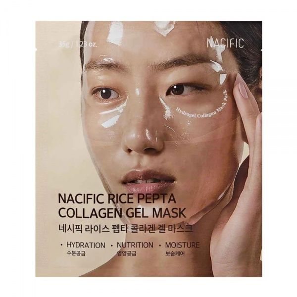 NACIFIC veido kaukė RICE PEPTA COLLAGEN GEL MASK, 35 g