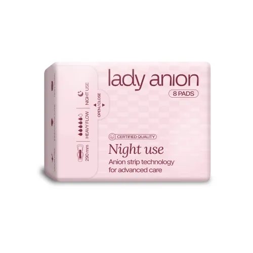 Naktiniai paketai Lady ANION Night Use su anijonine juostele, N8