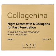 Naktinis veido kremas su 6 kolagenais COLLAGENINA 3 lygis, 50 ml