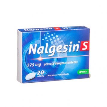 NALGESIN S 275 mg plėvele dengtos tabletės N20