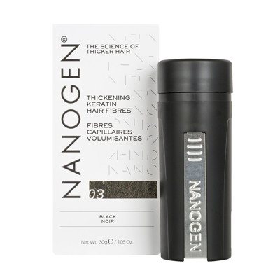 NANOGEN BLACK Plaukų efektą sukurianti pudra-skaidulos, 30 g