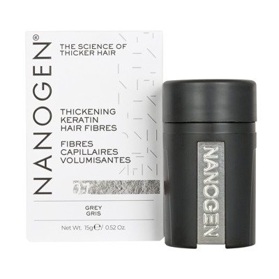 NANOGEN GREY Plaukų efektą sukurianti pudra-skaidulos, 15 g