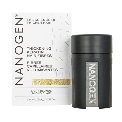 NANOGEN LIGHT BLONDE Plaukų efektą sukurianti pudra-skaidulos, 15 g