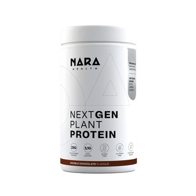 NARA Health NextGen, šokolado skonio maisto papildas su augaliniais baltymais ir saldikliu, milteliai, 600 g