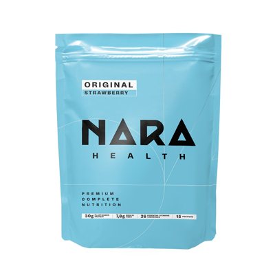 NARA Health Original, braškių skonio maisto papildas su saldikliu, milteliai, 1500 g