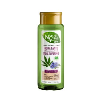 NATUR VITAL drėkinamasis šampūnas su kanapių ir linų sėmenų ekstraktais ECO, LT-EKO-001, 300 ml