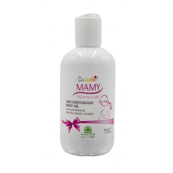 NATURA HOUSE kūno aliejus strijoms MAMY CUCCIOLO, 200 ml