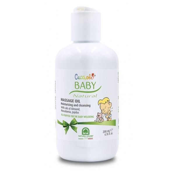 NATURA HOUSE kūno aliejus vaikams su migdolų, makadamijos ir jojobos aliejumi BABY CUCCIOLO, 150 ml