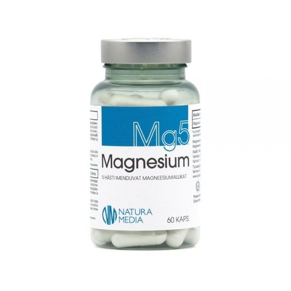 NATURA MEDIA maisto papildas MAGNESIUM, 60 kaps.