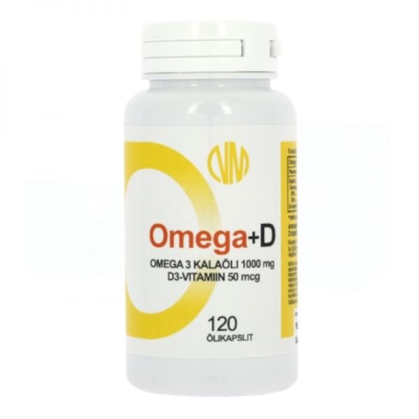 NATURA MEDIA maisto papildas OMEGA + D, 120 kaps.