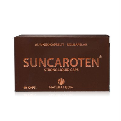 NATURA MEDIA SUNCAROTEN STRONG, 40 kapsulių