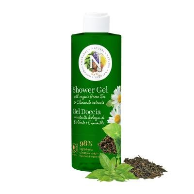 NATURAL dušo gelis su ramunėlių ir žaliosios arbatos ekstraktais, 400 ml