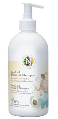 NATURAL kūdikių dušo želė „Du viename“ (2 in 1), 500 ml