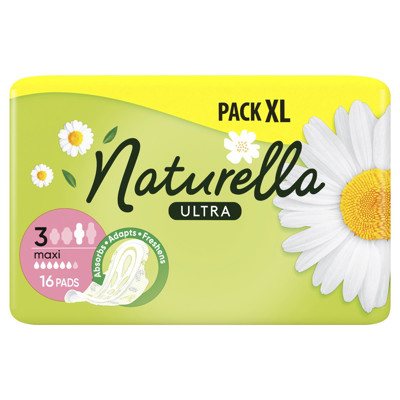 NATURELLA ULTRA MAXI, higieniniai paketai, S3, 16 vnt