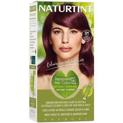 NATURTINT, ilgalaikiai plaukų dažai be amoniako, LIGHT MAHOGANY CHESTNUT, 170 ml, 5 m