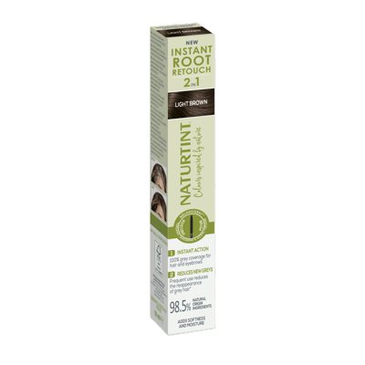 NATURTINT, Laikinas greitas spalvos atnaujinimas plaukų šaknims ir antakiams LIGHT BROWN, 10 ml