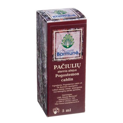 NAUJOJI BARMUNĖ eterinis aliejus PAČIULIŲ, 5 ml