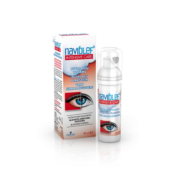 NAVIBLEF blefarito pažeistų akių vokų putos, 50 ml
