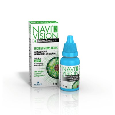 NaviVision Plus akių lašai sudirgusioms akims, 15 ml
