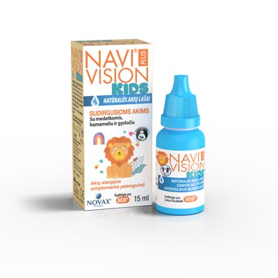 NAVIVISION PLUS KIDS, akių lašai vaikams, nuo, 15 ml., 6 m