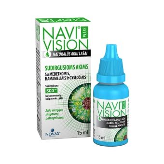 NaviVision Plus lašai sudirgusioms akims, 15 ml