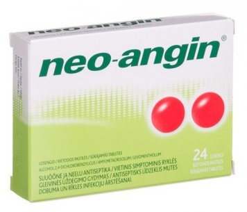 NEO-ANGIN kietosios pastilės N24