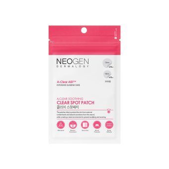 NEOGEN hidrokoloidiniai pleistrai nuo spuogų DERMALOGY A-CLEAR SOOTHING CLEAR SPOT PATCH, 12 vnt