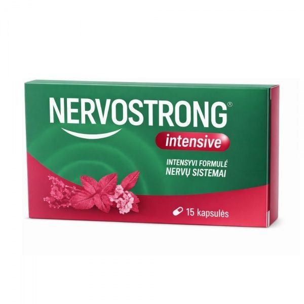 NERVOSTRONG maisto papildas INTENSIVE, 15 kaps.
