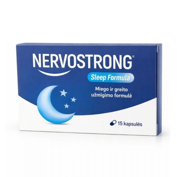 NERVOSTRONG maisto papildas SLEEP FORMULA, 15 kaps.